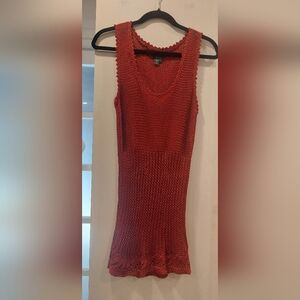 Lauren Ralph Lauren Textured Red Tank Top